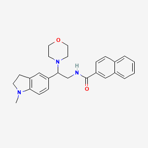 N-(2-(1-methylindolin-5-yl)-2-morpholinoethyl)-2-naphthamide