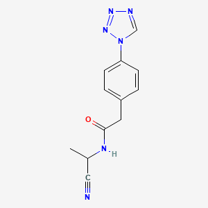 N-(1-cyanoethyl)-2-[4-(1H-1,2,3,4-tetrazol-1-yl)phenyl]acetamide
