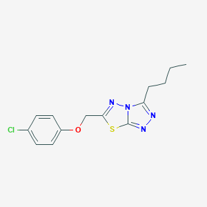 molecular formula C14H15ClN4OS B276495 3-Butyl-6-[(4-chlorophenoxy)methyl][1,2,4]triazolo[3,4-b][1,3,4]thiadiazole 