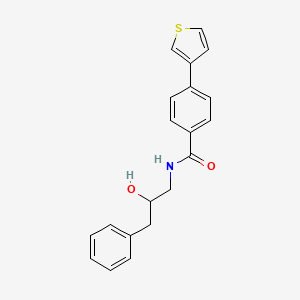 N-(2-hydroxy-3-phenylpropyl)-4-(thiophen-3-yl)benzamide