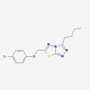 molecular formula C14H15BrN4OS B276496 6-[(4-Bromophenoxy)methyl]-3-butyl[1,2,4]triazolo[3,4-b][1,3,4]thiadiazole 
