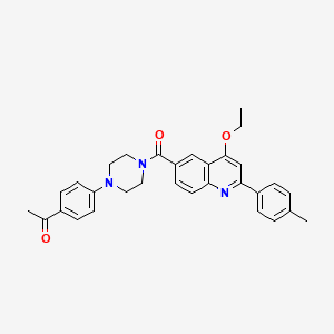 1-(4-(4-(4-Ethoxy-2-(p-tolyl)quinoline-6-carbonyl)piperazin-1-yl)phenyl)ethanone