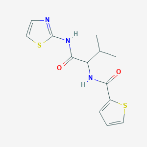 3-methyl-N-(1,3-thiazol-2-yl)-2-[(thiophen-2-yl)formamido]butanamide