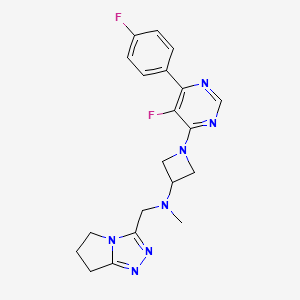 N-(6,7-Dihydro-5H-pyrrolo[2,1-c][1,2,4]triazol-3-ylmethyl)-1-[5-fluoro-6-(4-fluorophenyl)pyrimidin-4-yl]-N-methylazetidin-3-amine