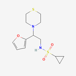 N-(2-(furan-2-yl)-2-thiomorpholinoethyl)cyclopropanesulfonamide
