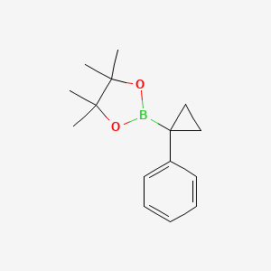molecular formula C15H21BO2 B2764978 4,4,5,5-四甲基-2-(1-苯基环丙基)-1,3,2-二氧杂硼杂环戊烷 CAS No. 1314495-37-8
