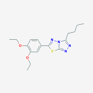 molecular formula C17H22N4O2S B276499 3-Butyl-6-(3,4-diethoxyphenyl)[1,2,4]triazolo[3,4-b][1,3,4]thiadiazole 