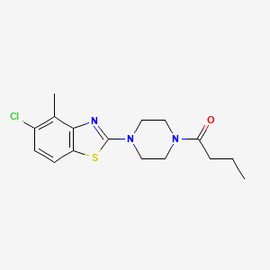 B2764992 2-(4-Butyrylpiperazin-1-yl)-5-chloro-4-methyl-1,3-benzothiazole CAS No. 886920-35-0