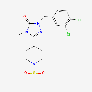1-(3,4-dichlorobenzyl)-4-methyl-3-(1-(methylsulfonyl)piperidin-4-yl)-1H-1,2,4-triazol-5(4H)-one