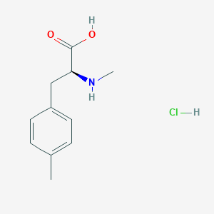 molecular formula C11H16ClNO2 B2765011 (2S)-2-(Methylamino)-3-(4-methylphenyl)propanoic acid;hydrochloride CAS No. 2470279-33-3