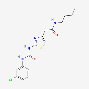 N-butyl-2-(2-(3-(3-chlorophenyl)ureido)thiazol-4-yl)acetamide