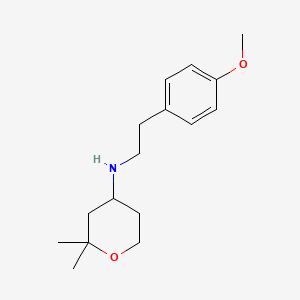N-[2-(4-methoxyphenyl)ethyl]-2,2-dimethyloxan-4-amine