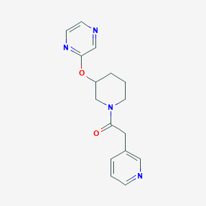 molecular formula C16H18N4O2 B2765018 1-(3-(吡啶-3-基)-2-(吡啶-3-基)乙酮 CAS No. 2034253-25-1