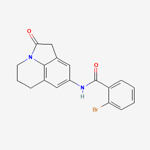 2-bromo-N-(2-oxo-2,4,5,6-tetrahydro-1H-pyrrolo[3,2,1-ij]quinolin-8-yl)benzamide