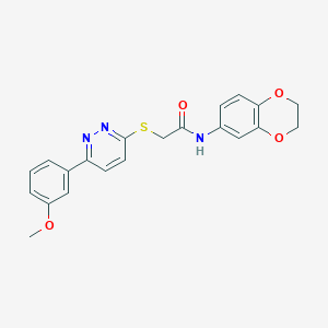 N-(2,3-dihydro-1,4-benzodioxin-6-yl)-2-[6-(3-methoxyphenyl)pyridazin-3-yl]sulfanylacetamide