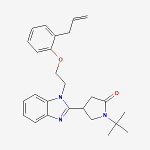 molecular formula C26H31N3O2 B2765026 4-(1-(2-(2-烯丙基苯氧基)乙基)-1H-苯并咪唑-2-基)-1-(叔丁基)吡咯啉-2-酮 CAS No. 890638-76-3