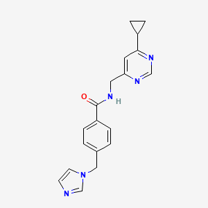 4-((1H-imidazol-1-yl)methyl)-N-((6-cyclopropylpyrimidin-4-yl)methyl)benzamide