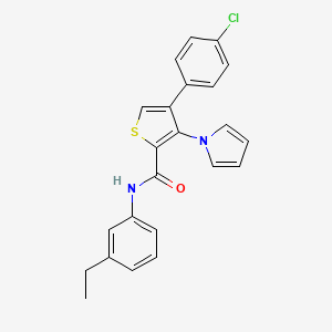 4-(4-chlorophenyl)-N-(3-ethylphenyl)-3-(1H-pyrrol-1-yl)thiophene-2-carboxamide