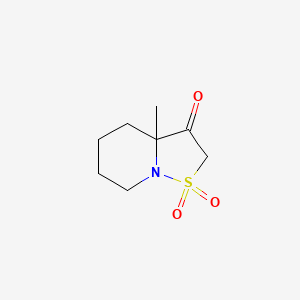molecular formula C8H13NO3S B2765036 3a-Methyl-1,1-dioxo-4,5,6,7-tetrahydro-[1,2]thiazolo[2,3-a]pyridin-3-one CAS No. 2361644-36-0