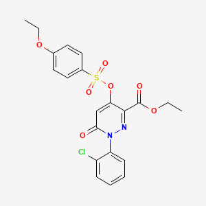 Ethyl 1-(2-chlorophenyl)-4-(((4-ethoxyphenyl)sulfonyl)oxy)-6-oxo-1,6-dihydropyridazine-3-carboxylate