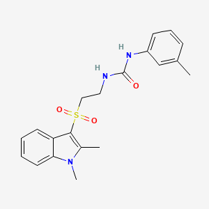 1-(2-((1,2-dimethyl-1H-indol-3-yl)sulfonyl)ethyl)-3-(m-tolyl)urea