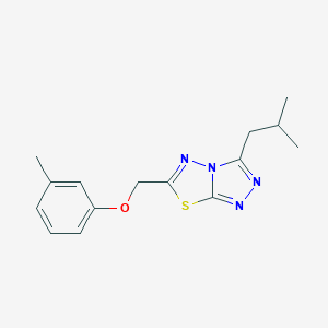 (3-Isobutyl[1,2,4]triazolo[3,4-b][1,3,4]thiadiazol-6-yl)methyl (3-methylphenyl) ether