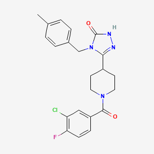 5-[1-(3-chloro-4-fluorobenzoyl)piperidin-4-yl]-4-(4-methylbenzyl)-2,4-dihydro-3H-1,2,4-triazol-3-one
