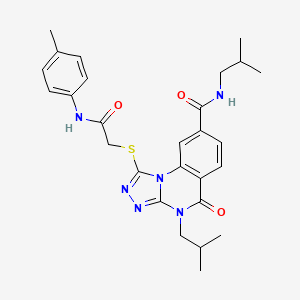 N,4-diisobutyl-1-({2-[(4-methylphenyl)amino]-2-oxoethyl}thio)-5-oxo-4,5-dihydro[1,2,4]triazolo[4,3-a]quinazoline-8-carboxamide