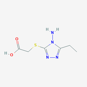 molecular formula C6H10N4O2S B2765057 (4-Amino-5-ethyl-4H-[1,2,4]triazol-3-ylsulfanyl)-acetic acid CAS No. 331837-70-8