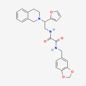 N1-(benzo[d][1,3]dioxol-5-ylmethyl)-N2-(2-(3,4-dihydroisoquinolin-2(1H)-yl)-2-(furan-2-yl)ethyl)oxalamide