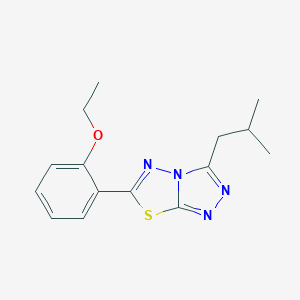 molecular formula C15H18N4OS B276506 6-(2-Ethoxyphenyl)-3-(2-methylpropyl)[1,2,4]triazolo[3,4-b][1,3,4]thiadiazole 
