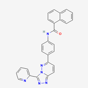 molecular formula C27H18N6O B2765061 N-(4-(3-(pyridin-2-yl)-[1,2,4]triazolo[4,3-b]pyridazin-6-yl)phenyl)-1-naphthamide CAS No. 891103-61-0