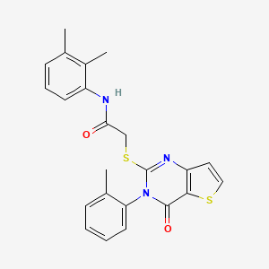 molecular formula C23H21N3O2S2 B2765065 N-(2,3-二甲基苯基)-2-{[3-(2-甲基苯基)-4-氧代-3,4-二氢噻吩[3,2-d]嘧啶-2-基)硫基]乙酰胺 CAS No. 1291848-50-4