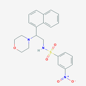 molecular formula C22H23N3O5S B2765068 N-(2-吗啉-2-(萘并[1,2]环己基)乙基)-3-硝基苯磺酰胺 CAS No. 941997-33-7