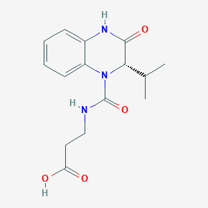3-[[(2S)-3-oxo-2-propan-2-yl-2,4-dihydroquinoxaline-1-carbonyl]amino]propanoic Acid