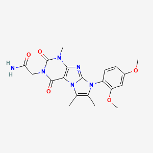 2-(8-(2,4-dimethoxyphenyl)-1,6,7-trimethyl-2,4-dioxo-1H-imidazo[2,1-f]purin-3(2H,4H,8H)-yl)acetamide
