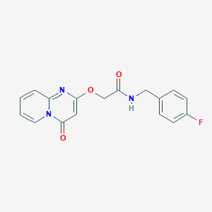molecular formula C17H14FN3O3 B2765084 N-(4-氟苄基)-2-((4-氧代-4H-吡啶并[1,2-a]嘧啶-2-基)氧基)乙酰胺 CAS No. 1105213-62-4