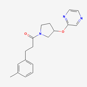 1-(3-(Pyrazin-2-yloxy)pyrrolidin-1-yl)-3-(m-tolyl)propan-1-one