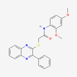 molecular formula C24H21N3O3S B2765088 N-(2,4-dimethoxyphenyl)-2-((3-phenylquinoxalin-2-yl)thio)acetamide CAS No. 710287-20-0