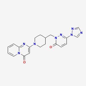 molecular formula C20H20N8O2 B2765089 2-[(1-{4-oxo-4H-pyrido[1,2-a]pyrimidin-2-yl}piperidin-4-yl)methyl]-6-(1H-1,2,4-triazol-1-yl)-2,3-dihydropyridazin-3-one CAS No. 2176069-06-8