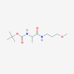 molecular formula C12H24N2O4 B2765090 tert-Butyl N-{1-[(3-methoxypropyl)carbamoyl]ethyl}carbamate CAS No. 1037073-41-8