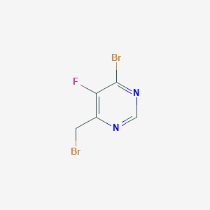 molecular formula C5H3Br2FN2 B2765094 4-溴-6-(溴甲基)-5-氟嘧啶 CAS No. 2193061-41-3