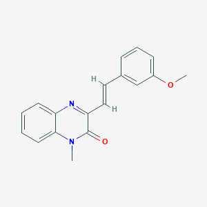 molecular formula C18H16N2O2 B2765098 (E)-3-(3-methoxystyryl)-1-methylquinoxalin-2(1H)-one CAS No. 831188-82-0