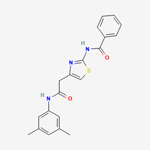 N-(4-(2-((3,5-dimethylphenyl)amino)-2-oxoethyl)thiazol-2-yl)benzamide