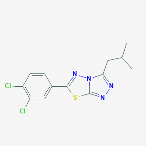 molecular formula C13H12Cl2N4S B276510 6-(3,4-Dichlorophenyl)-3-isobutyl[1,2,4]triazolo[3,4-b][1,3,4]thiadiazole 