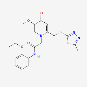 N-(2-ethoxyphenyl)-2-(5-methoxy-2-(((5-methyl-1,3,4-thiadiazol-2-yl)thio)methyl)-4-oxopyridin-1(4H)-yl)acetamide