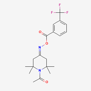 1-[2,2,6,6-Tetramethyl-4-({[3-(trifluoromethyl)benzoyl]oxy}imino)piperidino]-1-ethanone