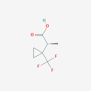 (2R)-2-[1-(Trifluoromethyl)cyclopropyl]propanoic acid