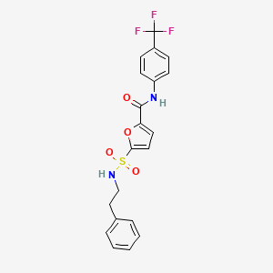5-(N-phenethylsulfamoyl)-N-(4-(trifluoromethyl)phenyl)furan-2-carboxamide