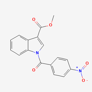 molecular formula C17H12N2O5 B2765110 Methyl 1-(4-nitrobenzoyl)indole-3-carboxylate CAS No. 393124-09-9